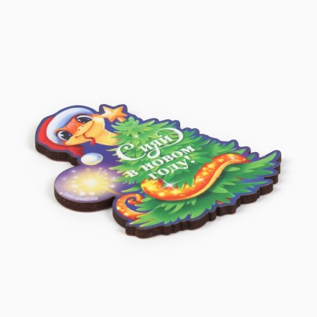 New Year's Wooden Magnet "New Year: Shiii", 6.9 x 8 cm-2
