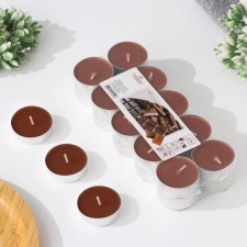 A set of aromatic tea candles in the chocolate thermal shrinkage, 3.8x1.6 cm, 3.5 hours, 12 g, 20 pieces