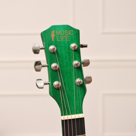Акустическая гитара Music Life QD-H40Q-hw, зеленый-1
