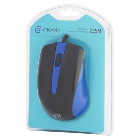 Mouse 225M black/blue optical (1200DPI) USB (3but)-7