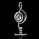 Souvenir "Violin key", 3 × 3.6 × 7.8 cm, with crystals