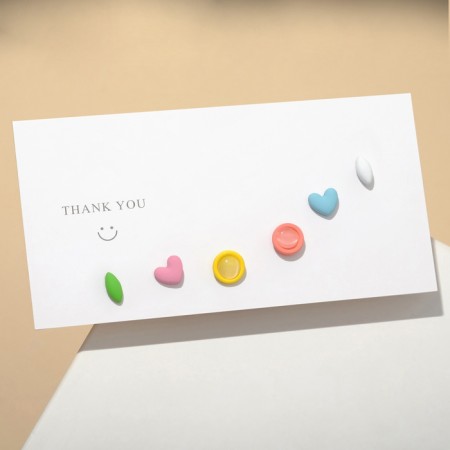 Cuts set 3 pairs "figures" hearts, color-1