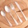 Tourist set in a case, fork, spoon, knife, teaspoon