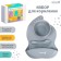 Feed for feeding, food silicone, gray color
