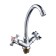 Kitchen mixer BOOU BA5333-8F-B723, two-wound, brass, chrome