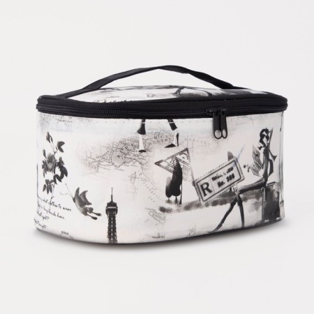 Lightning cosmetic bag, gray color