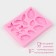 Mold Dolyana "Leaflets", silicone, 9 × 7.2 cm, pink color