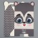 Gift folding box, packaging, “raccoon”, 23 x 20 x 10 cm
