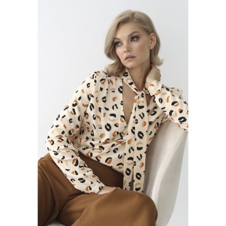 Women's blouse with a banting tie, size 52