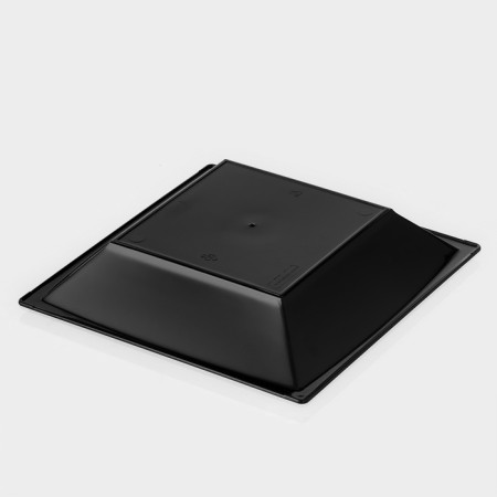 Plastic disposable plastic, 17.2 × 17.2 cm, square, deep, black-11