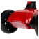 Folding scooter, light wheels PU 130/50 mm, ABEC 7, red color