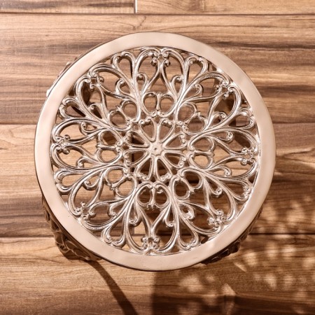 Coffee table 36x36x32 cm, aluminum-2