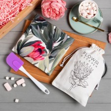 Set gift Ethel Flowers: a towel 40x73 cm, shoulder blade
