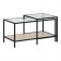 Table Journal duet, 941 (488) x488 (544) x457 (500), black Muar/oak Sonoma/glass
