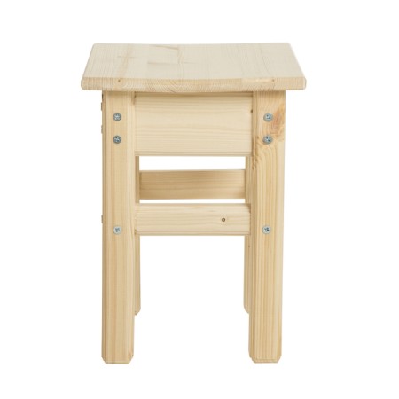 Wooden stool for children, 300 × 300 × 350 mm, a massif pine, without coating-1