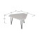 Journal table "Tet 450", 860 × 750 × 450 mm, color white concrete
