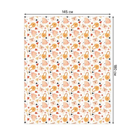 The tablecloth “Heart and Castle”, rectangular, oxford, size 145x180 cm-1