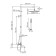 The shower system wasserkraft a288.160.217.bm Thermo, tropical shower, thermostat, black