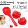 A set of rattles "Frogsat", 3 pcs., Castanets + marakas, red color, crumb I