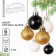 Christmas tree balls New Year, for the New Year, plastic, d = 3 cm, 6 pcs., Black, gold, white color
