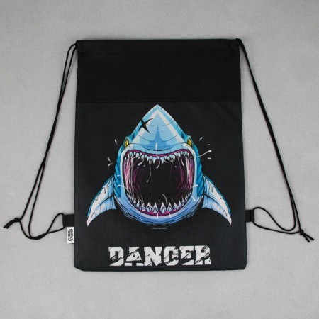 Danger shoe bag, non -packed canvas, size 30 x 40 cm-1