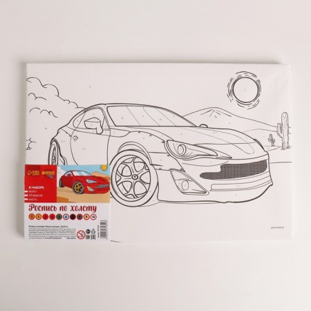 Picture on numbers for children "Rally in the desert", 20 x 30 cm-2