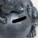 Piggy bank "Dragon with a ball" silver, 14cm