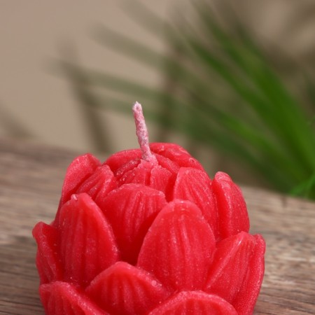 Candle "Lotus" 5x5x6 cm, soy wax-3