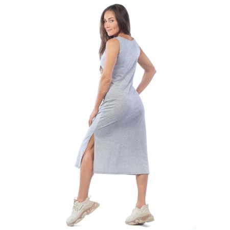 Female dress, size 50, light gray color-3