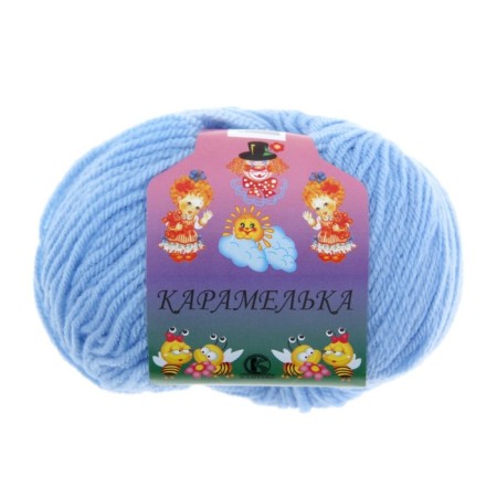 Yarn "caramel" 100% acrylic 175m/50g (015, blue)-4