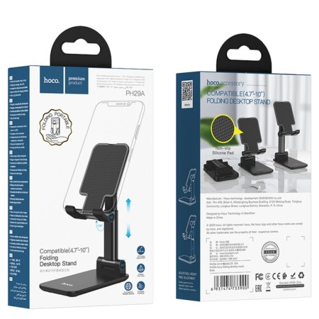 A stand for a phone or tablet Hoco PH29A, 4.7-10 ", height up to 16.5 cm, black-6