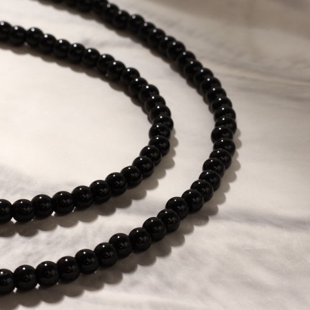 Beads Shar No. 4 "Agat Black", 45cm-1