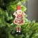Christmas tree toy "Snowman", from batteries, glow warm white