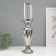 Ceramics candlestick, glass for 1 candle "Versailles" d = 7.5 cm silver 10.5x10.5x44.5 cm