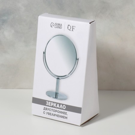 Mirror on the leg, bilateral, with an increase, mirror surface 8 × 9.5 cm, silver color-6