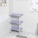 Floor eba with shelves of 3 sectional krita, color lilac fog