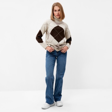 Jumper female minku: casual collection beige color, rr 42-44-1