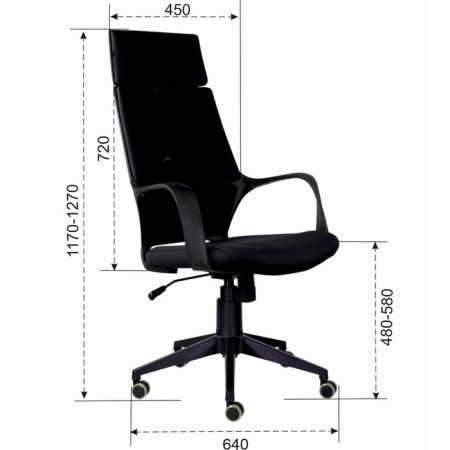 Кресло для руководителя BRABIX PREMIUM Prime EX-515, ткань, черное (N201), 532547-5
