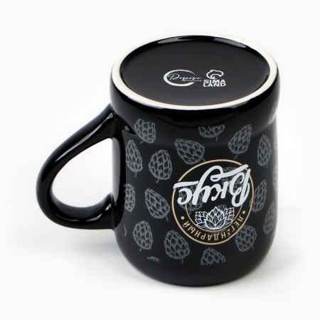 Ceramic beer mug "Beer - Drink of Gods", 600 ml, black color-3