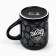 Ceramic beer mug "Beer - Drink of Gods", 600 ml, black color