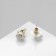 Earms with enamel "Montrustics" Yeti, white color