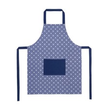 Female apron Snowflakes Blue, size 60x80 cm, blue color