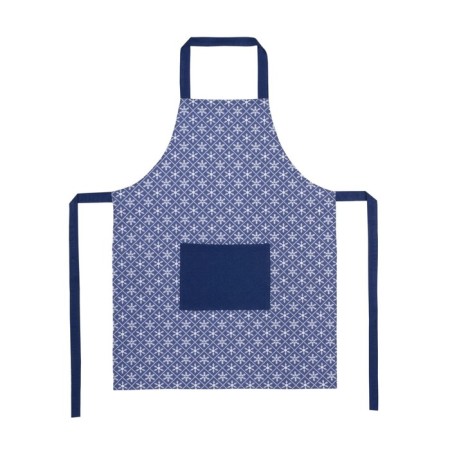 Female apron Snowflakes Blue, size 60x80 cm, blue color