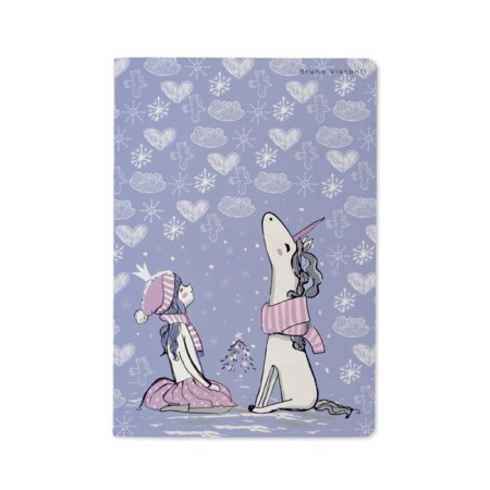Notebook of 40 sheets in the cage sewing BrunovisConti, covered Cardboard, Soft Touch, tinted block 70 g/m2, mix-4