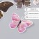 Butterflies cardboard "marble with gold" set of 12 pcs h = 4-10 cm on magnet