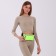 Lightning waist bag, reflective elements, green color