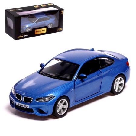 Metal machine BMW M2 Coupe, 1:32, inertia, doors open, blue color