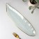 Glass serving dish "leaf", 11 × 40 cm, with a golden border