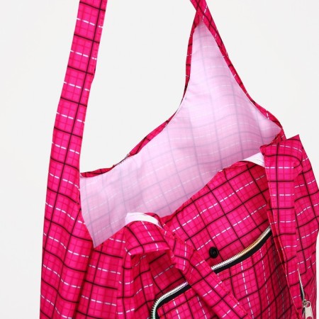 Permanent bag on the button, pink color-3