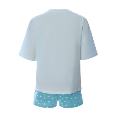 Homemade female set (T -shirt/shorts), blue color, size 50-8